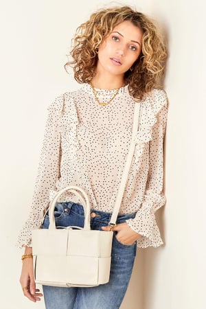 Tote de PU con efecto tejido Negro Poliuretano h5 Imagen2
